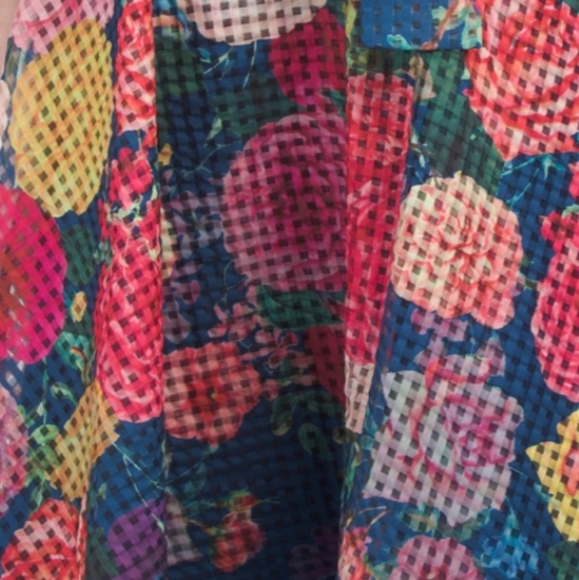 Dalia Macphee Puff Sleeve Tie Neck Floral Maxi Dress - Picture 6 of 7